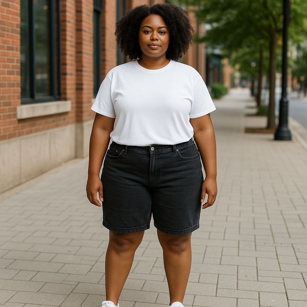 OLD NAVY SIZE 14 Classic Black Jean Shorts for Women